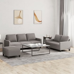 Sofa set with cushions 3 pieces taupe gray fabric by , Sofas - Ref: Foro24-3201475, Price: 543,31 €, Discount: %