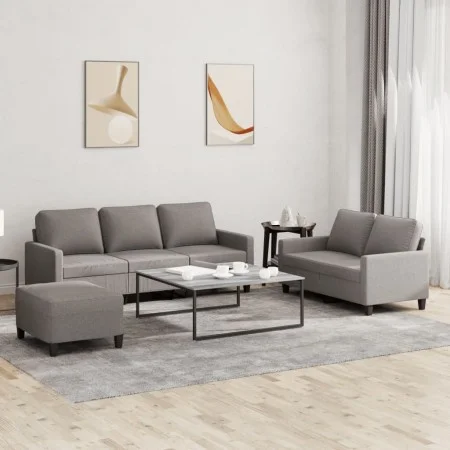 Sofa set with cushions 3 pieces taupe gray fabric by , Sofas - Ref: Foro24-3201475, Price: 534,00 €, Discount: %