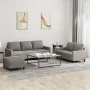 Sofa set with cushions 3 pieces taupe gray fabric by , Sofas - Ref: Foro24-3201475, Price: 534,00 €, Discount: %