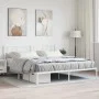 Bettgestell aus Metall mit weißem Kopfteil 180x200 cm von , Betten und Lattenroste - Ref: Foro24-372232, Preis: 103,93 €, Rab...