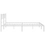 Bettgestell aus Metall mit weißem Kopfteil 180x200 cm von , Betten und Lattenroste - Ref: Foro24-372232, Preis: 105,52 €, Rab...