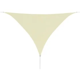Toldo de vela triangular tela Oxford color crema 5x5x5 m by vidaXL, Umbrellas - Ref: Foro24-42301, Price: 52,91 €, Discount: %