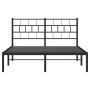 Bettgestell mit schwarzem Metallkopfteil 120x200 cm von , Betten und Lattenroste - Ref: Foro24-355657, Preis: 90,70 €, Rabatt: %