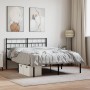 Estructura de cama con cabecero metal negro 140x200 cm de , Camas y somieres - Ref: Foro24-355660, Precio: 99,11 €, Descuento: %