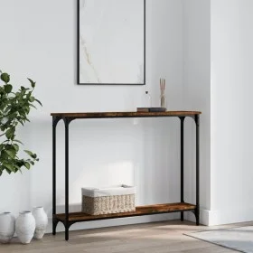 Smoked oak engineered wood console table 100x22.5x75 cm by , Side tables - Ref: Foro24-834017, Price: 39,95 €, Discount: %