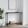 Mesa consola madera de ingeniería roble ahumado 100x22,5x75 cm de , Mesas auxiliares - Ref: Foro24-834017, Precio: 41,71 €, D...