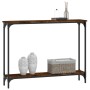 Smoked oak engineered wood console table 100x22.5x75 cm by , Side tables - Ref: Foro24-834017, Price: 41,61 €, Discount: %
