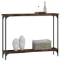 Smoked oak engineered wood console table 100x22.5x75 cm by , Side tables - Ref: Foro24-834017, Price: 39,95 €, Discount: %
