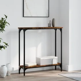 Smoked oak engineered wood console table 75x22.5x75 cm by , Side tables - Ref: Foro24-834022, Price: 34,09 €, Discount: %