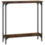 Konsolentisch aus geräuchertem Eichenholzwerkstoff, 75 x 22,5 x 75 cm von , Seitentische - Ref: Foro24-834022, Preis: 34,22 €...