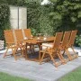 Set de comedor de jardín 7 piezas madera maciza de acacia de vidaXL, Conjuntos de jardín - Ref: Foro24-41814, Precio: 674,95 ...