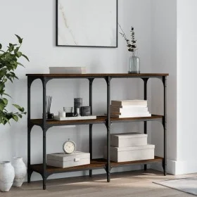 Oak brown engineered wood console table 100x29x75 cm by , Side tables - Ref: Foro24-834104, Price: 53,13 €, Discount: %