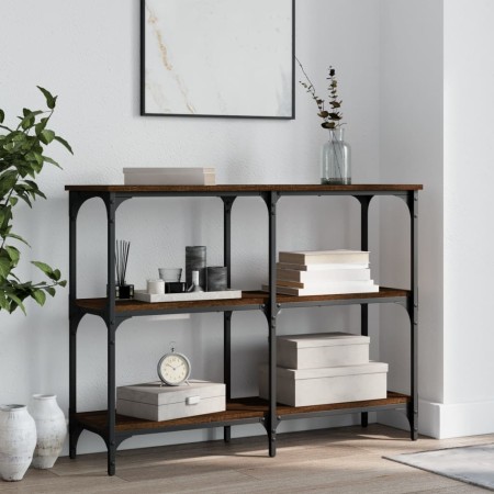 Oak brown engineered wood console table 100x29x75 cm by , Side tables - Ref: Foro24-834104, Price: 53,81 €, Discount: %