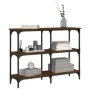 Oak brown engineered wood console table 100x29x75 cm by , Side tables - Ref: Foro24-834104, Price: 53,13 €, Discount: %