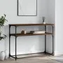 Oak brown engineered wood console table 100x35.5x75 cm by , Side tables - Ref: Foro24-834069, Price: 51,16 €, Discount: %
