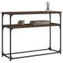Oak brown engineered wood console table 100x35.5x75 cm by , Side tables - Ref: Foro24-834069, Price: 51,16 €, Discount: %