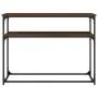 Oak brown engineered wood console table 100x35.5x75 cm by , Side tables - Ref: Foro24-834069, Price: 51,16 €, Discount: %