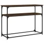 Oak brown engineered wood console table 100x35.5x75 cm by , Side tables - Ref: Foro24-834069, Price: 51,16 €, Discount: %