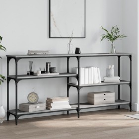 Sonoma gray engineered wood console table 160x29x75 cm by , Side tables - Ref: Foro24-834088, Price: 73,92 €, Discount: %