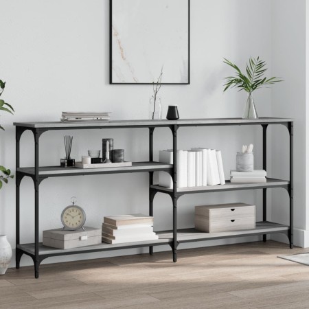 Mesa consola madera de ingeniería gris Sonoma 160x29x75 cm de , Mesas auxiliares - Ref: Foro24-834088, Precio: 73,92 €, Descu...