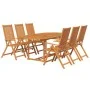 Garden dining set 7 pieces solid acacia wood by vidaXL, Garden sets - Ref: Foro24-41814, Price: 674,95 €, Discount: %