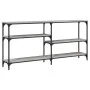 Sonoma gray engineered wood console table 160x29x75 cm by , Side tables - Ref: Foro24-834088, Price: 72,99 €, Discount: %