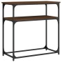 Mesa consola madera de ingeniería marrón roble 75x35,5x75 cm de , Mesas auxiliares - Ref: Foro24-834074, Precio: 46,11 €