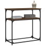 Oak brown engineered wood console table 75x35.5x75 cm by , Side tables - Ref: Foro24-834074, Price: 46,19 €, Discount: %