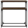 Mesa consola madera de ingeniería marrón roble 75x35,5x75 cm de , Mesas auxiliares - Ref: Foro24-834074, Precio: 46,11 €