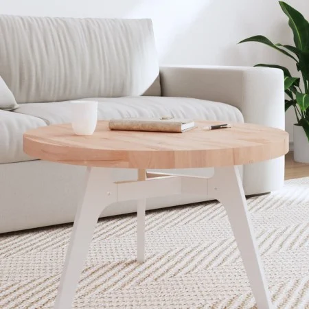 Tablero redondo de madera maciza de haya Ø70x4 cm de , Tableros para mesas - Ref: Foro24-355924, Precio: 77,86 €, Descuento: %
