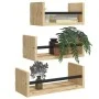 Wall shelves with bars 3 pcs engineered wood Sonoma oak by , Shelves and shelves - Ref: Foro24-835445, Price: 22,84 €, Discou...