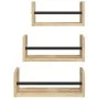 Wall shelves with bars 3 pcs engineered wood Sonoma oak by , Shelves and shelves - Ref: Foro24-835445, Price: 22,84 €, Discou...