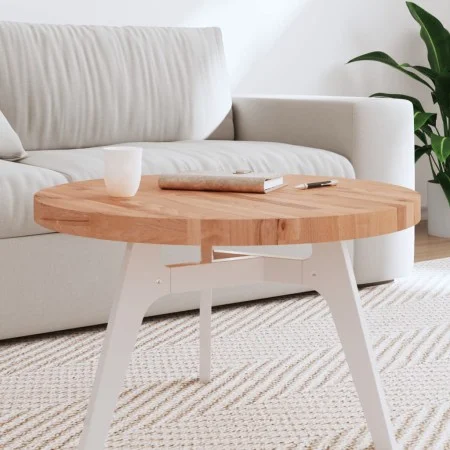 Round solid beech wood board Ø70x4 cm by , Table tops - Ref: Foro24-355945, Price: 106,03 €, Discount: %
