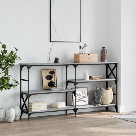 Sonoma gray engineered wood console table 150x29x76.5 cm by , Side tables - Ref: Foro24-835472, Price: 70,36 €, Discount: %