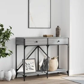 Sonoma gray engineered wood console table 100x39x78.5 cm by , Side tables - Ref: Foro24-835487, Price: 65,11 €, Discount: %