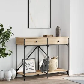 Sonoma oak engineered wood console table 100x39x78.5 cm by , Side tables - Ref: Foro24-835485, Price: 71,45 €, Discount: %