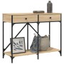Konsolentisch aus Sonoma-Eichenholzwerkstoff, 100 x 39 x 78,5 cm von , Seitentische - Ref: Foro24-835485, Preis: 72,59 €, Rab...