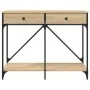 Mesa consola madera de ingeniería roble Sonoma 100x39x78,5 cm de , Mesas auxiliares - Ref: Foro24-835485, Precio: 72,59 €, De...