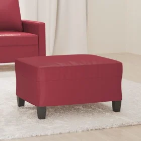 Red synthetic leather footstool 70x55x41 cm by , Ottomans - Ref: Foro24-349359, Price: 57,86 €, Discount: %