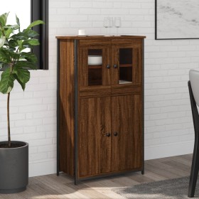 Hohes Sideboard aus braunem Eichensperrholz, 62 x 32 x 106,5 cm von , Sideboards - Ref: Foro24-834209, Preis: 99,16 €, Rabatt: %