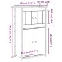 Aparador alto madera contrachapada roble marrón 62x32x106,5 cm de , Aparadores - Ref: Foro24-834209, Precio: 97,61 €, Descuen...
