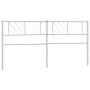 White metal headboard 200 cm by , Headboards and footboards - Ref: Foro24-372266, Price: 32,09 €, Discount: %