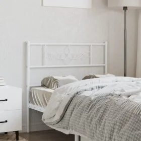White metal headboard 107 cm by , Headboards and footboards - Ref: Foro24-355346, Price: 26,60 €, Discount: %