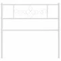 Kopfteil aus weißem Metall, 107 cm von , Kopf- und Fußteile - Ref: Foro24-355346, Preis: 26,60 €, Rabatt: %