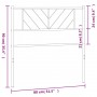 Kopfteil aus schwarzem Metall, 75 cm von , Kopf- und Fußteile - Ref: Foro24-372205, Preis: 19,06 €, Rabatt: %