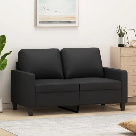 2-seater sofa in black synthetic leather 120 cm by , Sofas - Ref: Foro24-359132, Price: 196,02 €, Discount: %