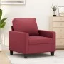 Sillón cuero sintético rojo tinto 60 cm de , Sofás - Ref: Foro24-359130, Precio: 139,30 €, Descuento: %