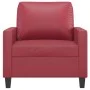 Sillón cuero sintético rojo tinto 60 cm de , Sofás - Ref: Foro24-359130, Precio: 139,30 €, Descuento: %