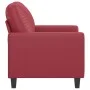 Sillón cuero sintético rojo tinto 60 cm de , Sofás - Ref: Foro24-359130, Precio: 139,30 €, Descuento: %