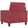 Sillón cuero sintético rojo tinto 60 cm de , Sofás - Ref: Foro24-359130, Precio: 139,30 €, Descuento: %